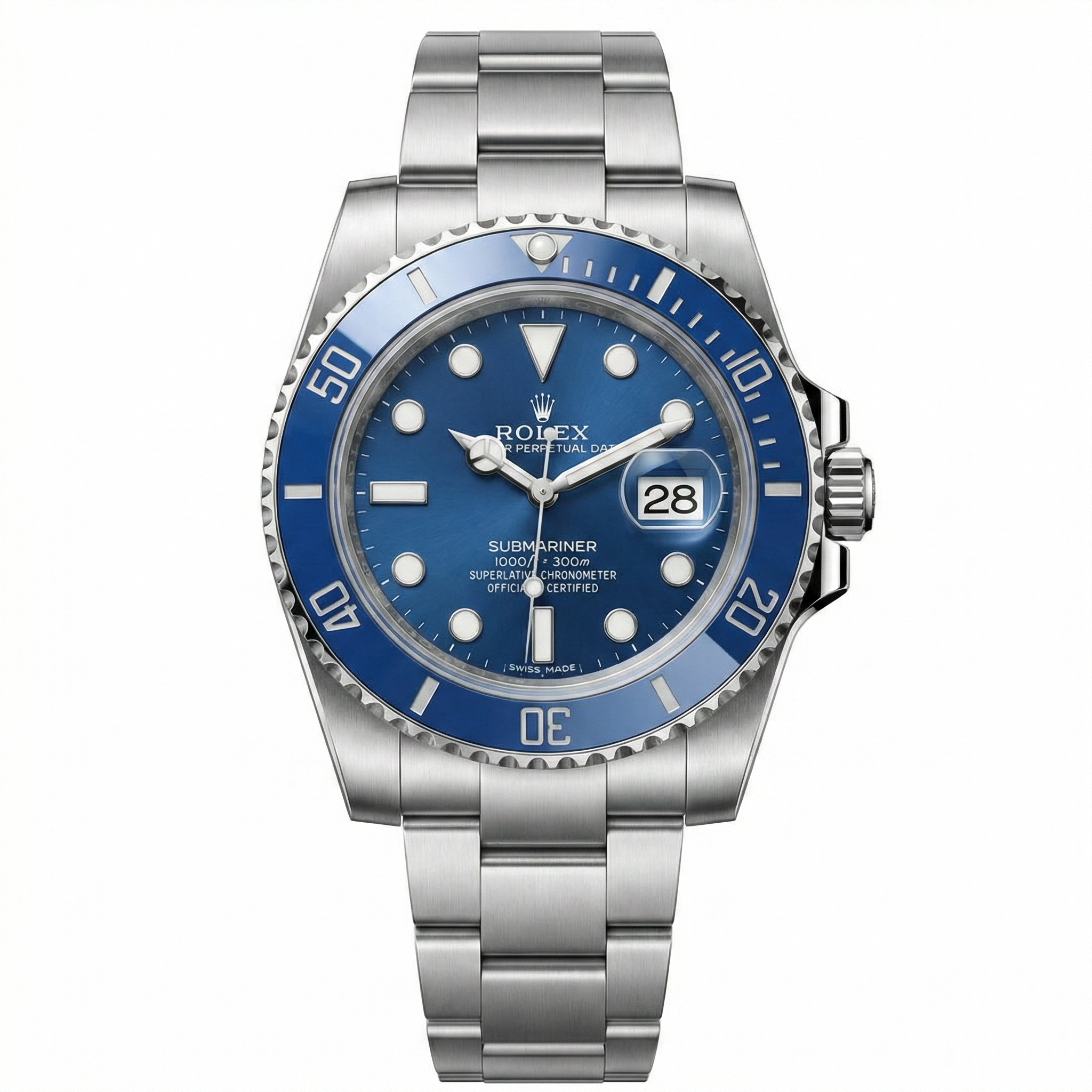 Submarine - 41mm aus Stahl mit blauem Zifferblatt