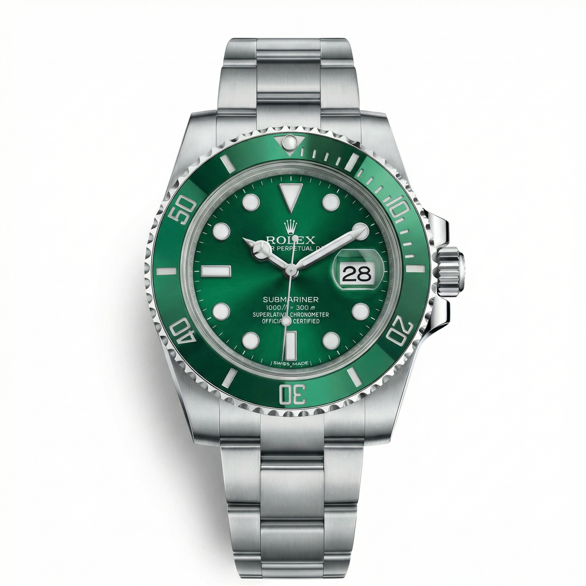RO. Sub. – 41 mm aus Stahl mit smaragdgrünem Zifferblatt