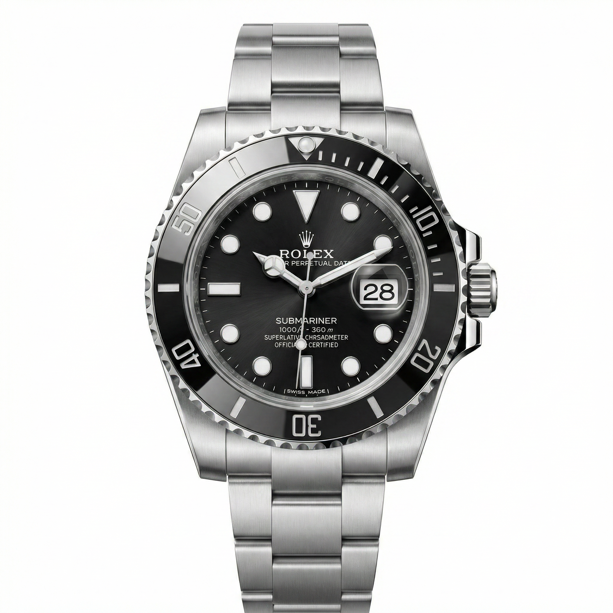 Submarine - 41mm aus Stahl mit schwarzem Zifferblatt