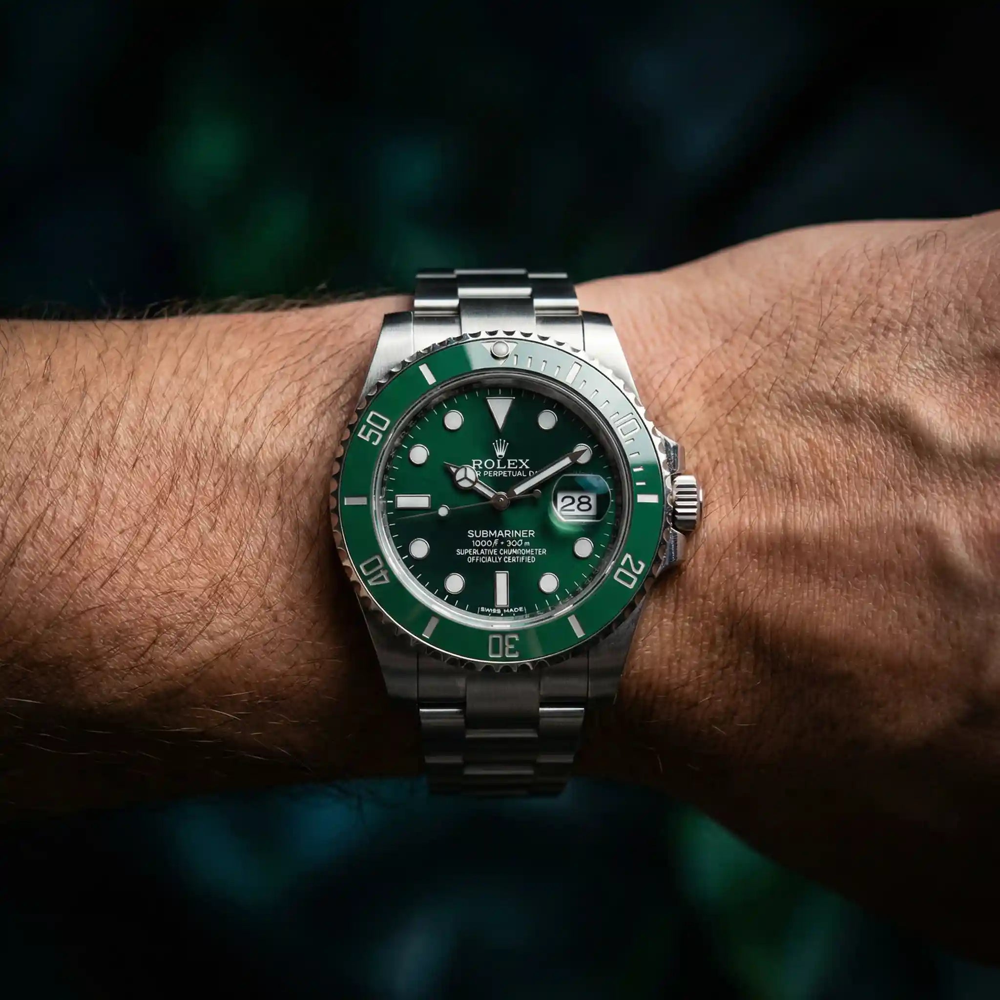 Submarine - 41mm aus Stahl mit smaragdgrünem Zifferblatt