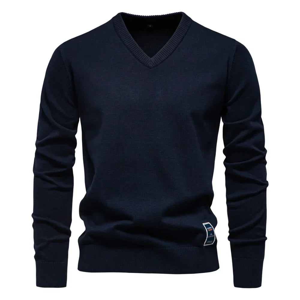 Klassischer Merino-V-Ausschnitt